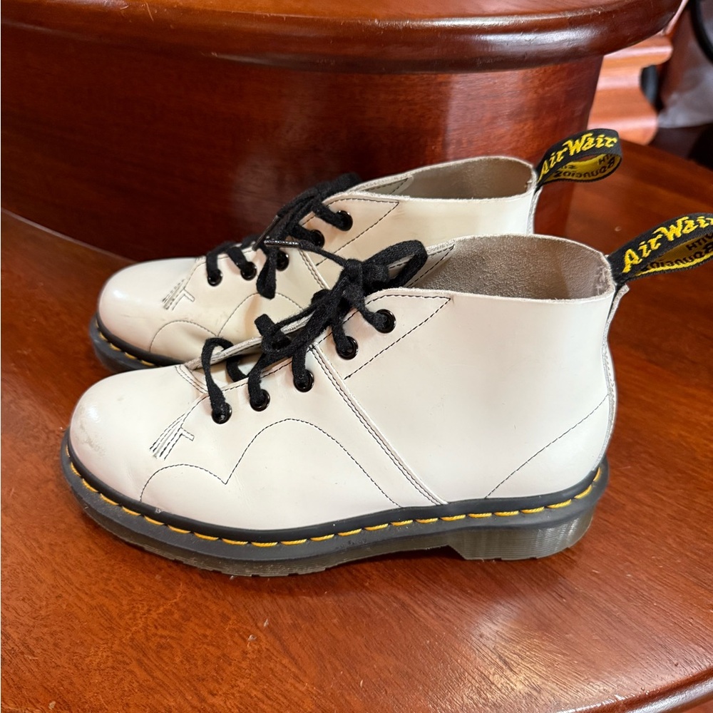 Dr Marten Church White Monkey Boots